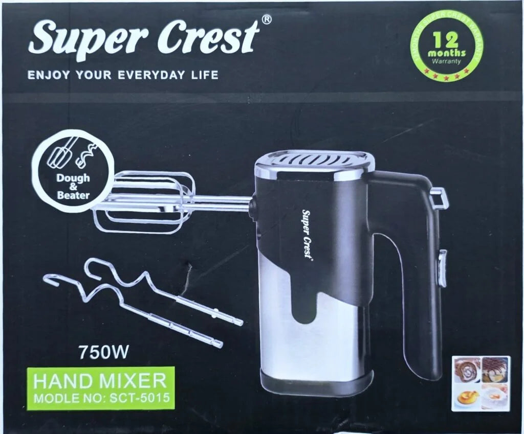 Batteur inox avec Accessoires 750 W SuperCrest SCT-5015