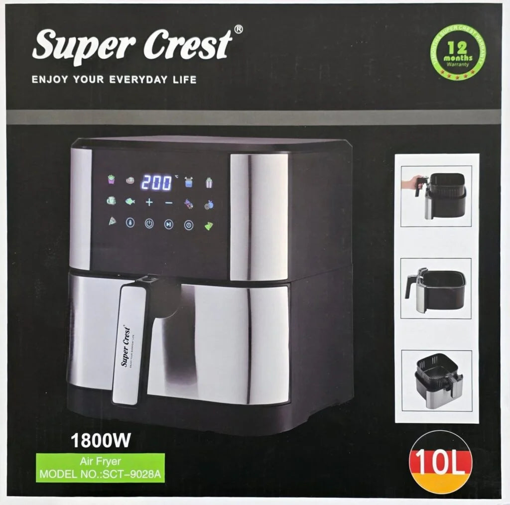 AirFryer inox 10 L 1800 W SuperCrest SCT-9028A