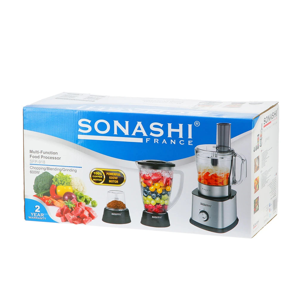 Robot Multifonction Parfait Pour Votre Cuisine 600W SONASHI SFP-918