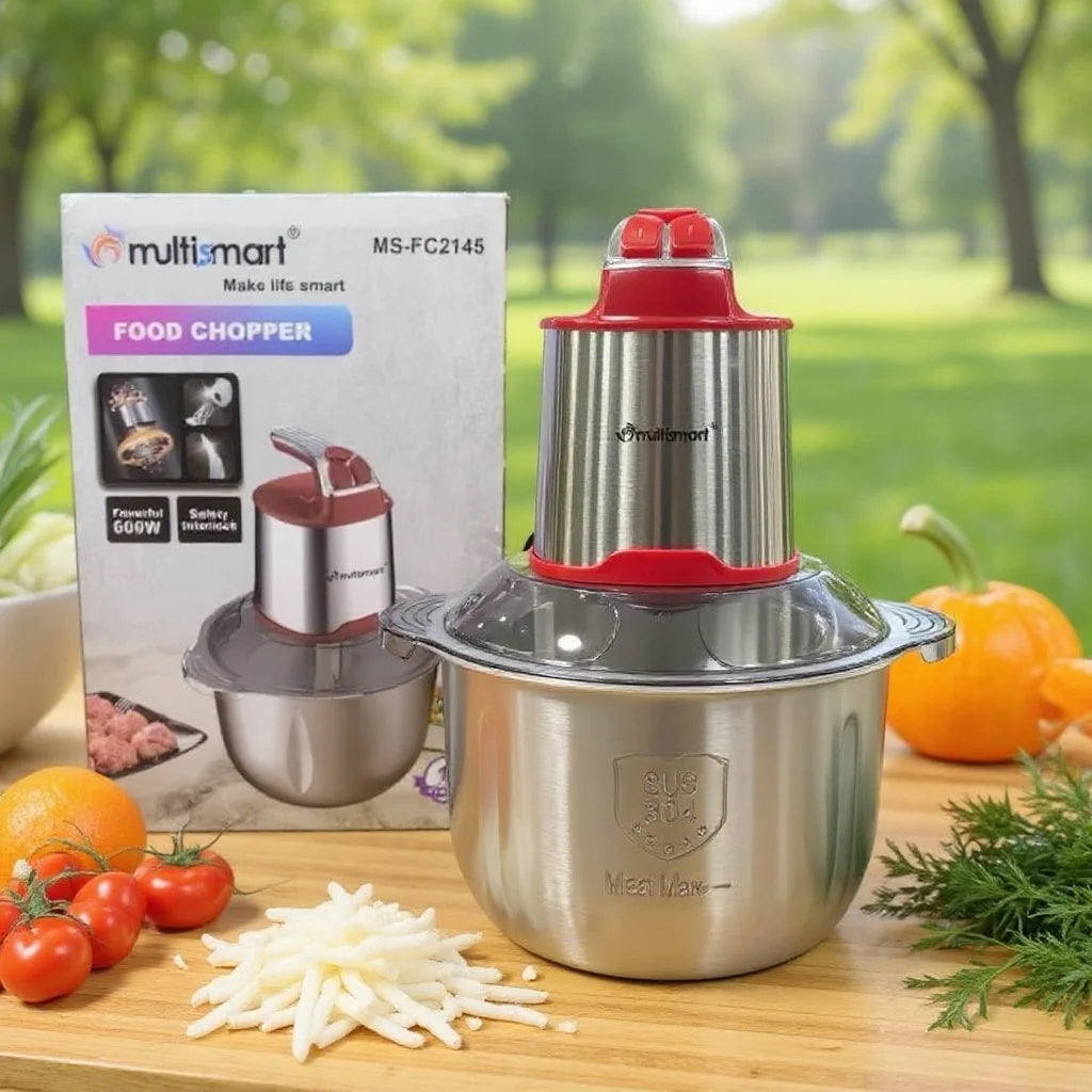 Hachoir Inox 400W 3L 6 lames inox Multismart MS-FC 2143 Rouge