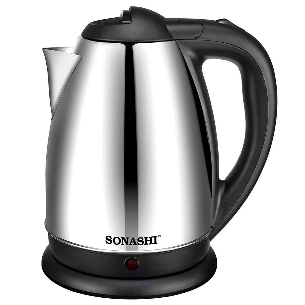 Bouilloire Electrique Sans Fil en Inox 1.8L 1500W Sonashi SKT-1804
