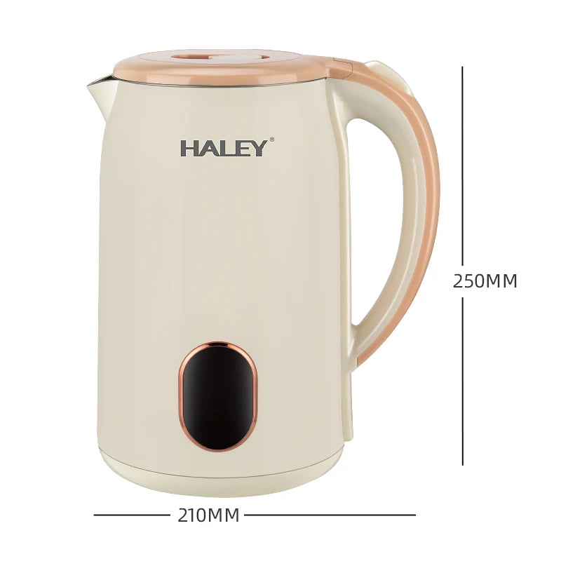 Bouilloire électrique Sans Fil en inox 2.5L 2000W Beige Haley HY-8915