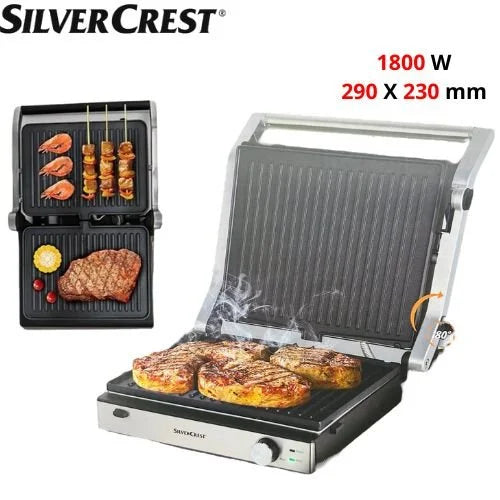 Panineuse Et Grill – 1800W – Ouverture 180° SilverCrest GC5408A-CB