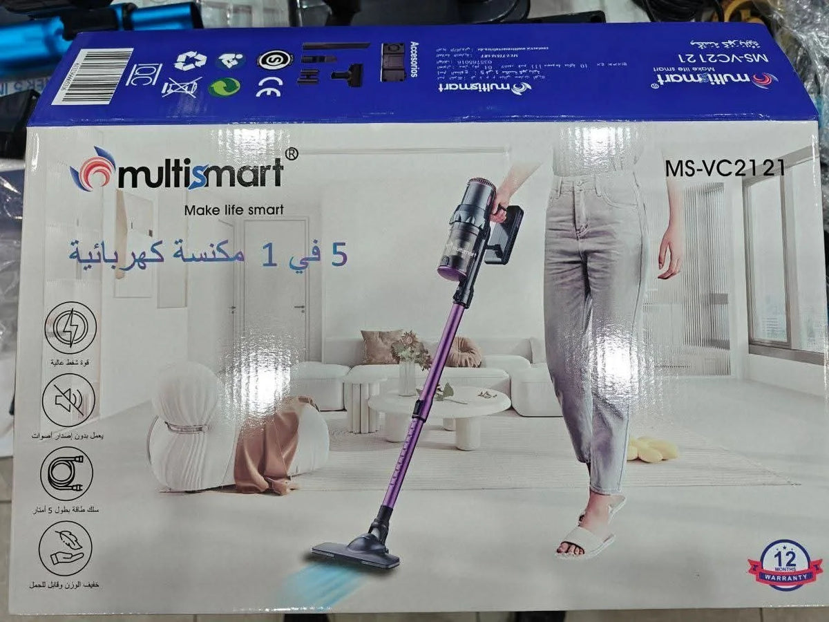 Aspirateur Balai 5 en 1 – 500Wavec Fil Multismart MS-VC2121