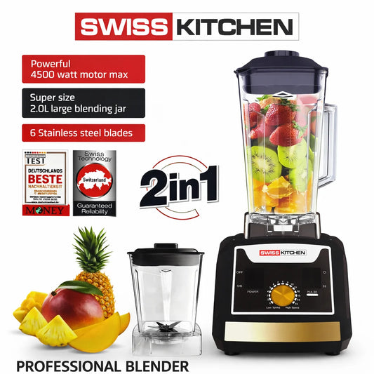 Blender 2 en 1 – 4500W 6 Lames SwissKitchen