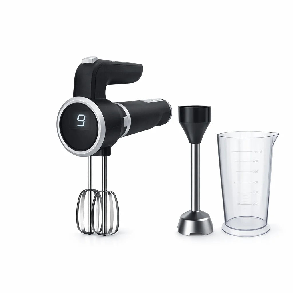 Bras Mixeur et Batteur 3 en 1 – 600 W 12 Vitesses TrustMann TM-HM-201