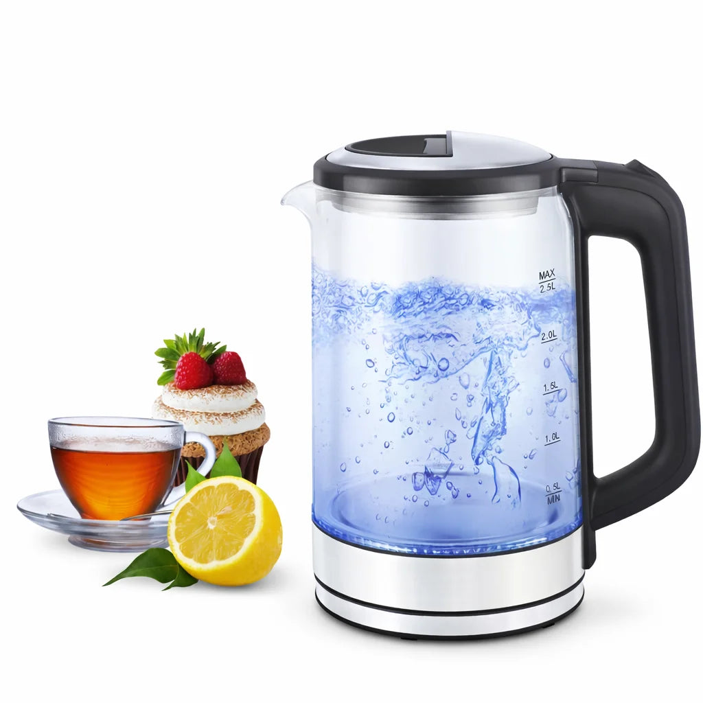 Bouilloire LED En Verre 2.5L 1500W Trustmann TM-EK-002