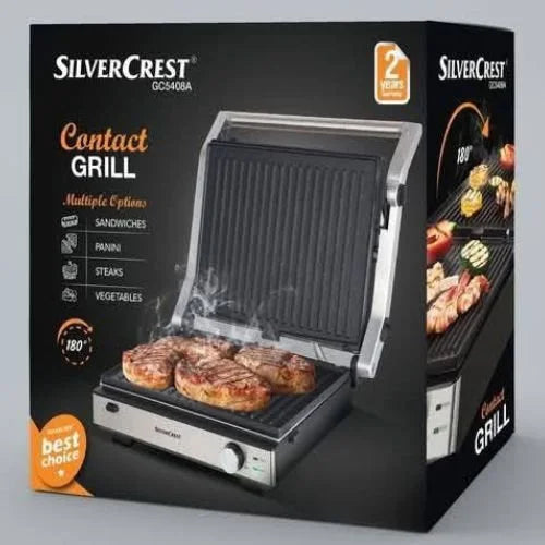 Panineuse Et Grill – 1800W – Ouverture 180° SilverCrest GC5408A-CB