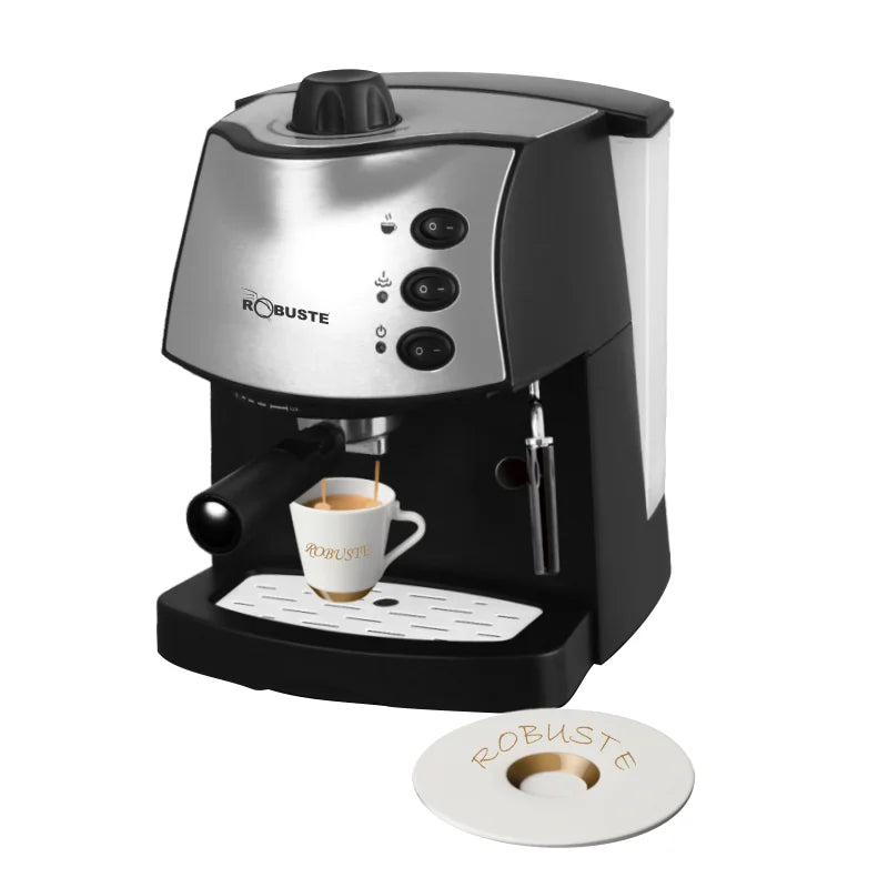 Machine à café a Bras inox 15 bar 800W 1.8L Café Poudre Robuste C850