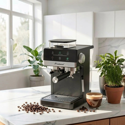 Machine à café 3 en1 Café Grain+ cappuccino 20Bar 1.8L 1350w + Fonction Moulin a café MULTISMART MS-CF4033