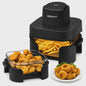Airfryrer Digital 4 en 1 Avec Bac en verre 6L+4.2L 1600W Sonashi SAF-642G