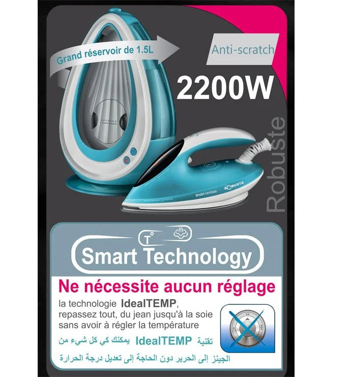 Centrale vapeur smart 2400W 1.5 L Ecrant LCD Robuste