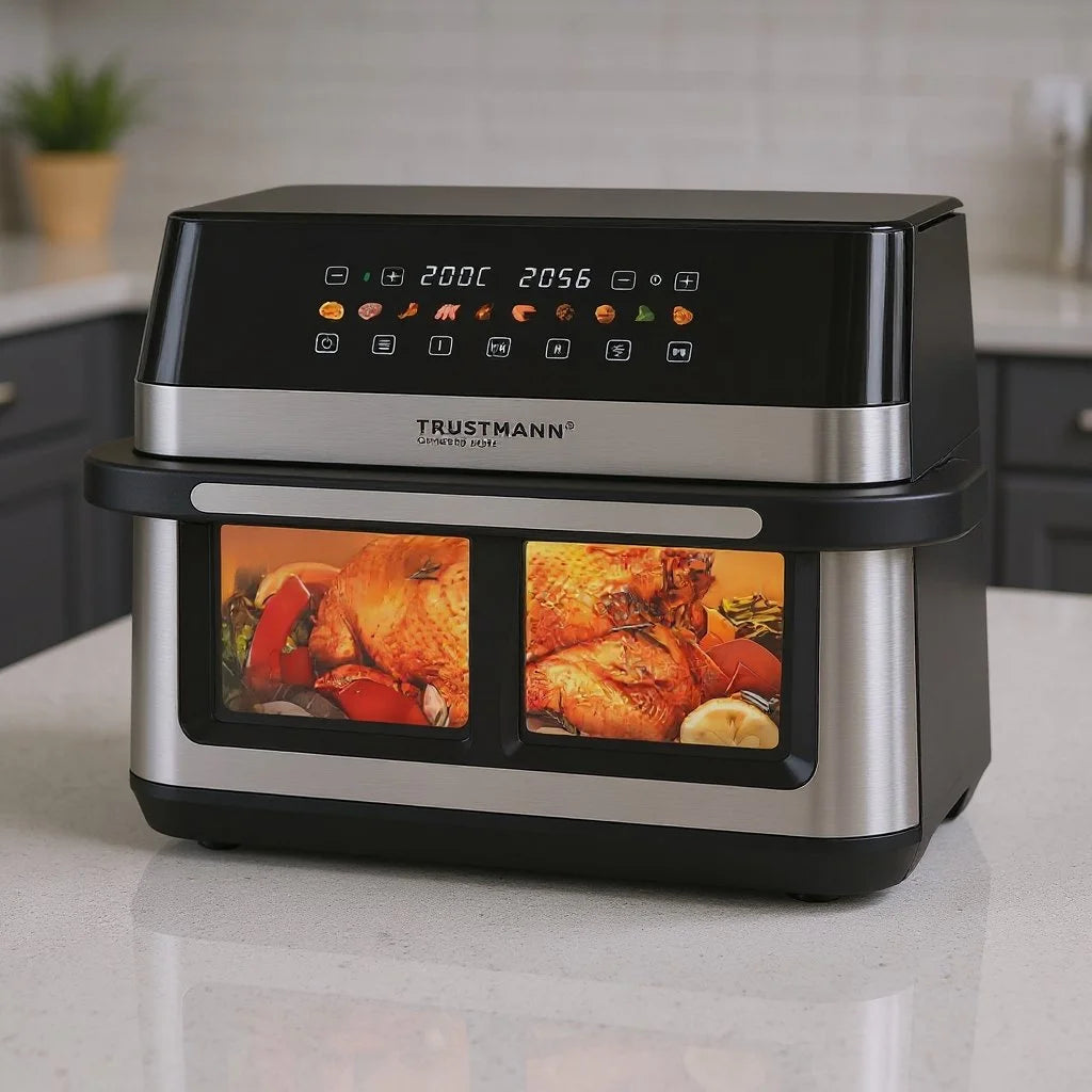 AirFryer inox XXL 12 L 2200W Multiprogrammes Trustmann TM-AF002