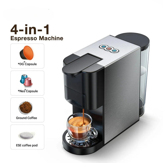 Cafetière inox 4 en 1 Multi-Capsules et Café Poudre19 Bar 1450W Brendmann BS-600L