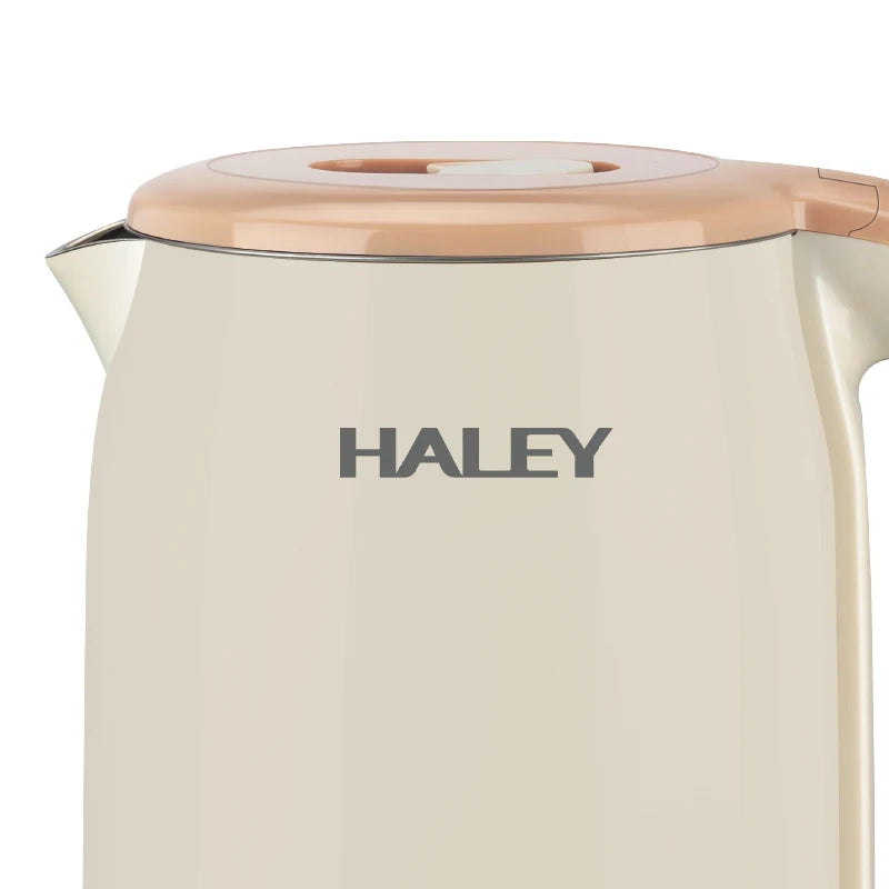 Bouilloire électrique Sans Fil en inox 2.5L 2000W Beige Haley HY-8915