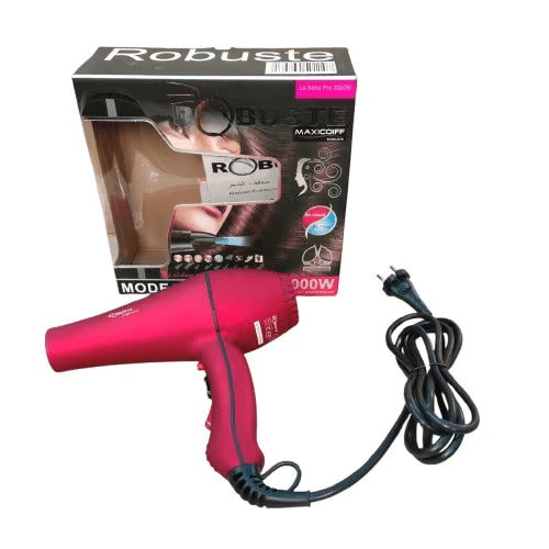 Sèche cheveux professionnel 2000W Rouge Robuste Pro 2000